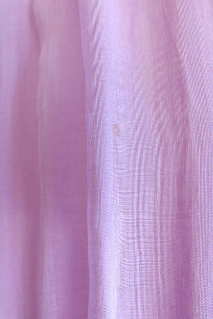 Doris Dodson 1940s lavender embroidered border dress, bodice detail — Disco Palma
