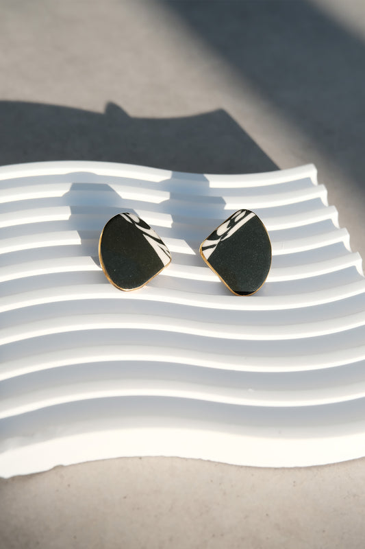 Vintage Abstract Enamel Earrings