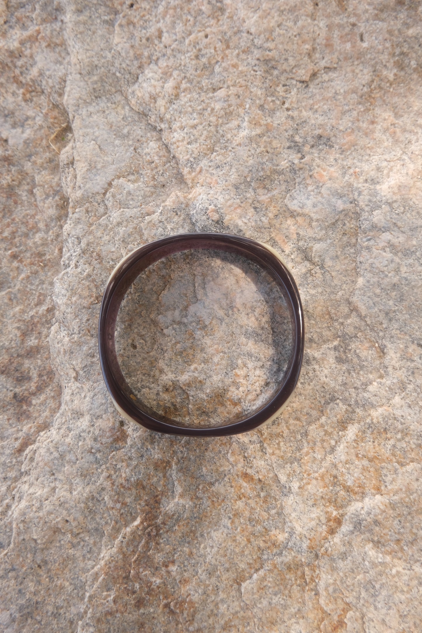 Vintage Brown and Beige Acrylic Bangle