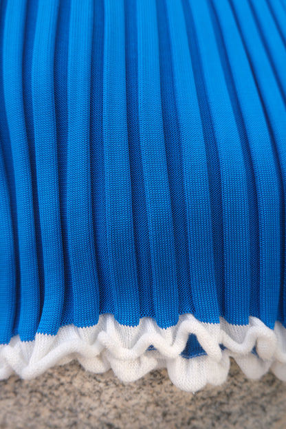 Phoebe Philo Era SS 2014 Runway Ribbed Knit Pleated Midi Skirt