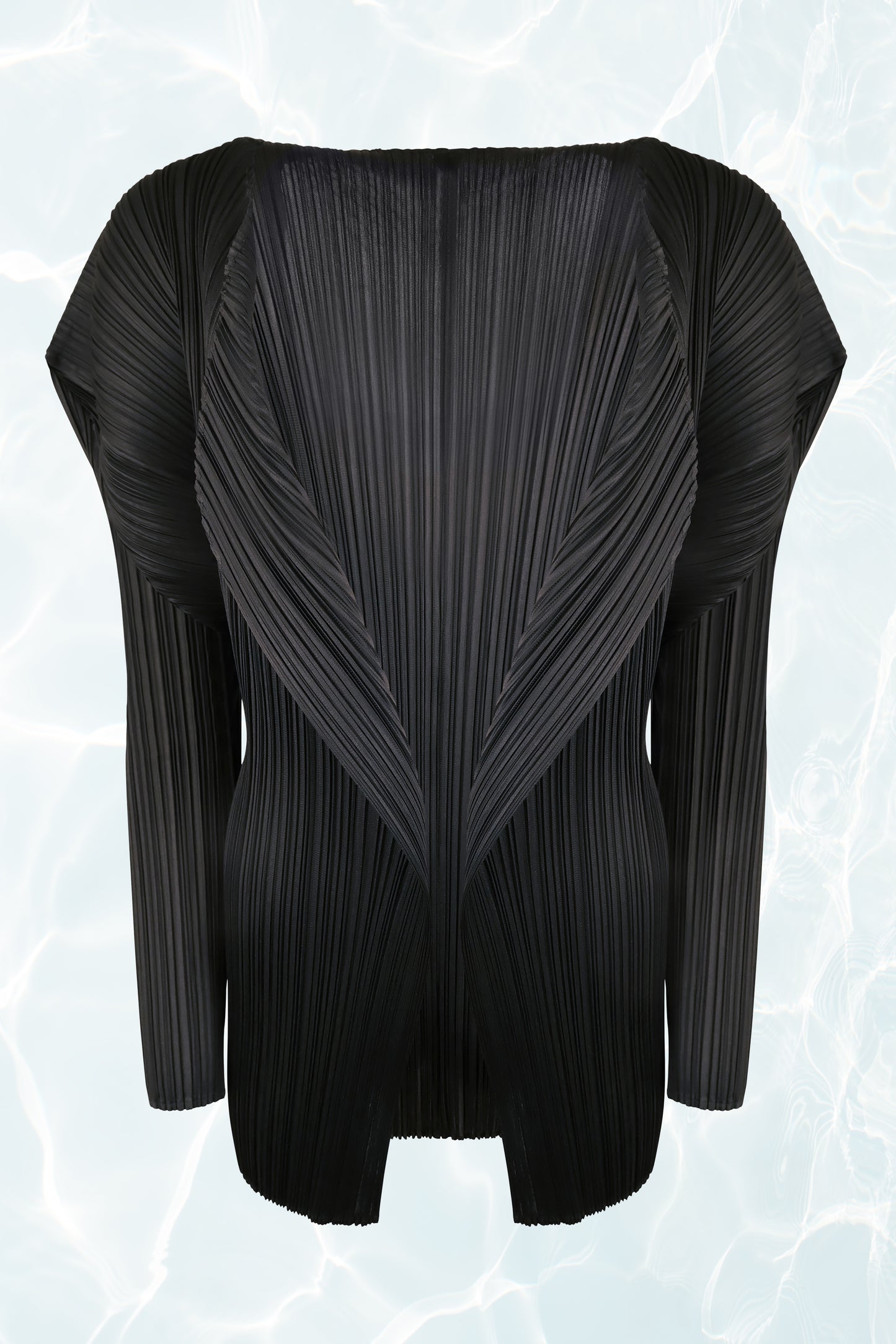 Pleats Please Black Pleated Cardigan