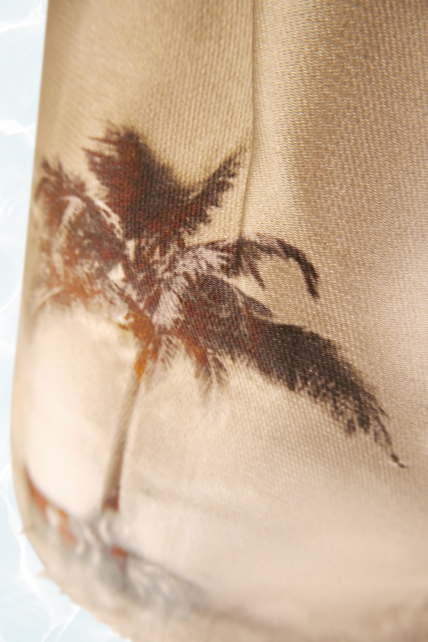 SS10 Palm Tree Print Silk Twill Shorts