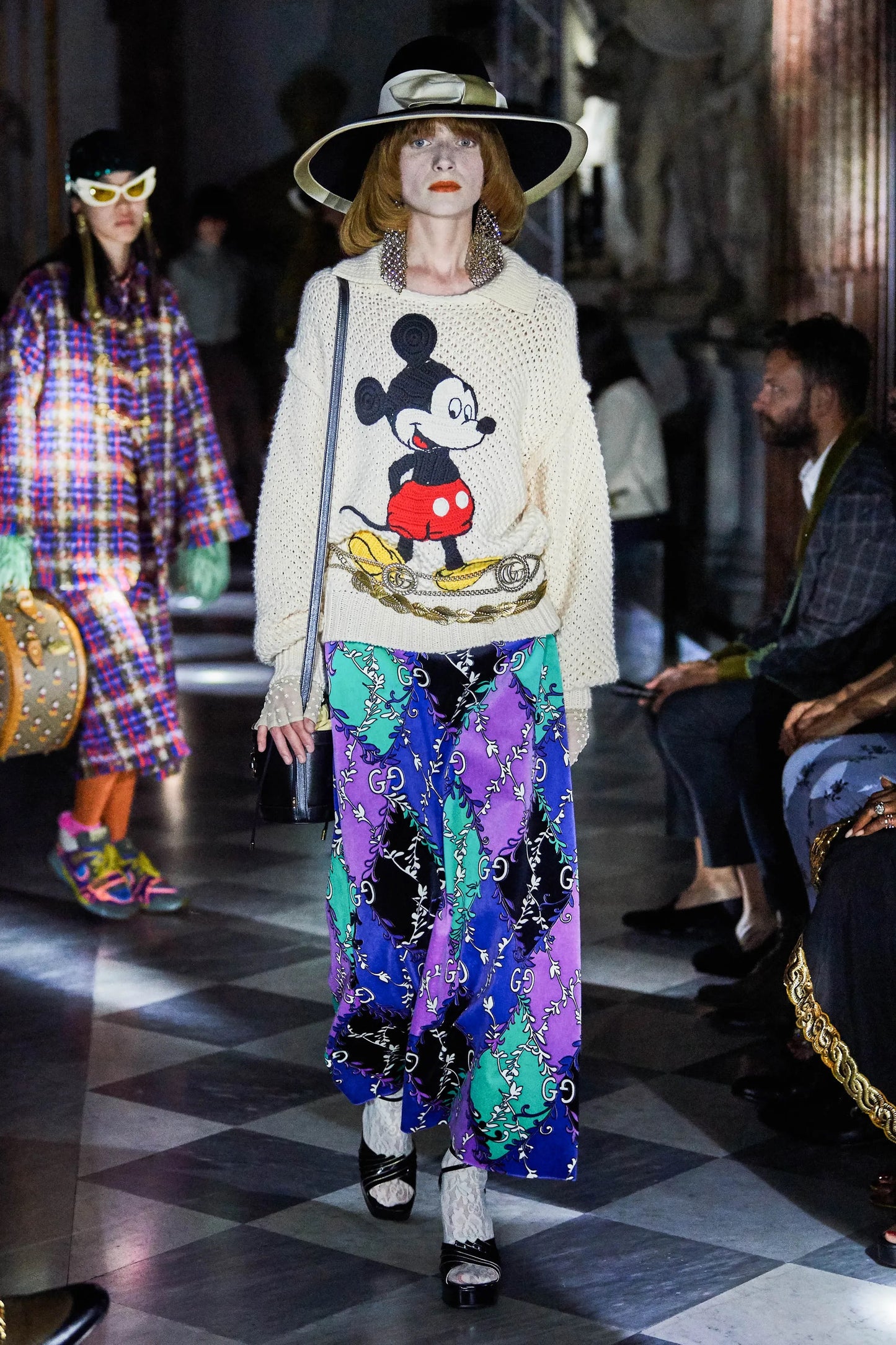 Gucci x Disney Mickey Mouse Embroidered Wool Crochet Pullover Sweater