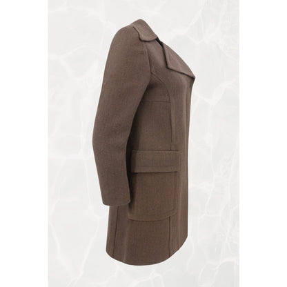 Tom Ford for Gucci FW1996 Architectural Twill Coat, Gold G Oversized Hardware