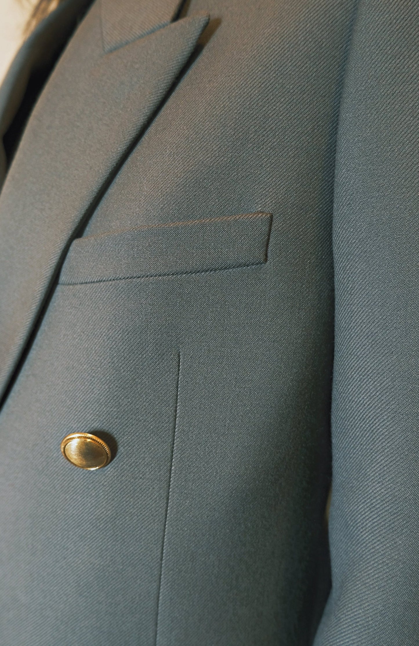 SS20 Double-breasted wool-twill blazer