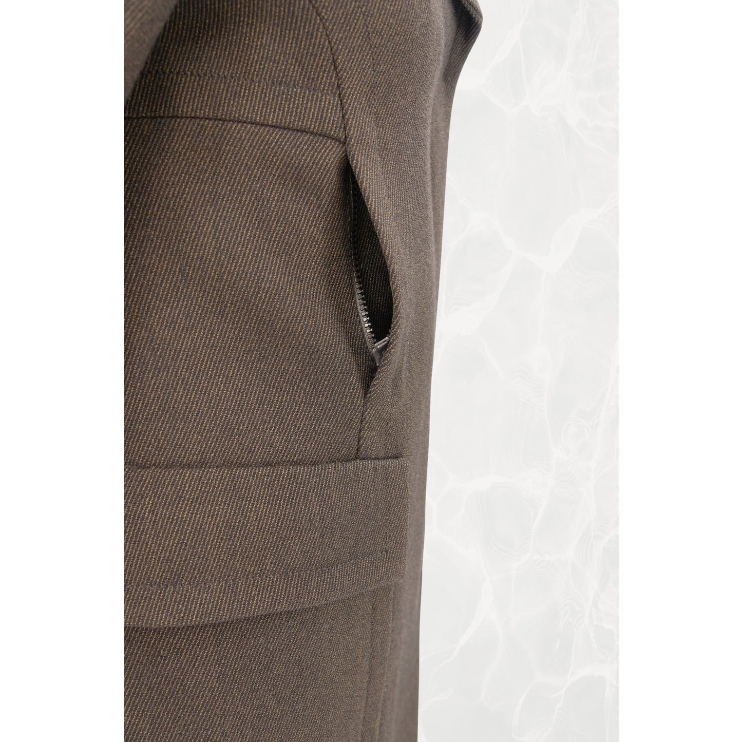 Tom Ford for Gucci FW1996 Architectural Twill Coat, Gold G Oversized Hardware