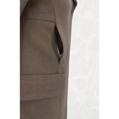 Tom Ford for Gucci FW1996 Architectural Twill Coat, Gold G Oversized Hardware