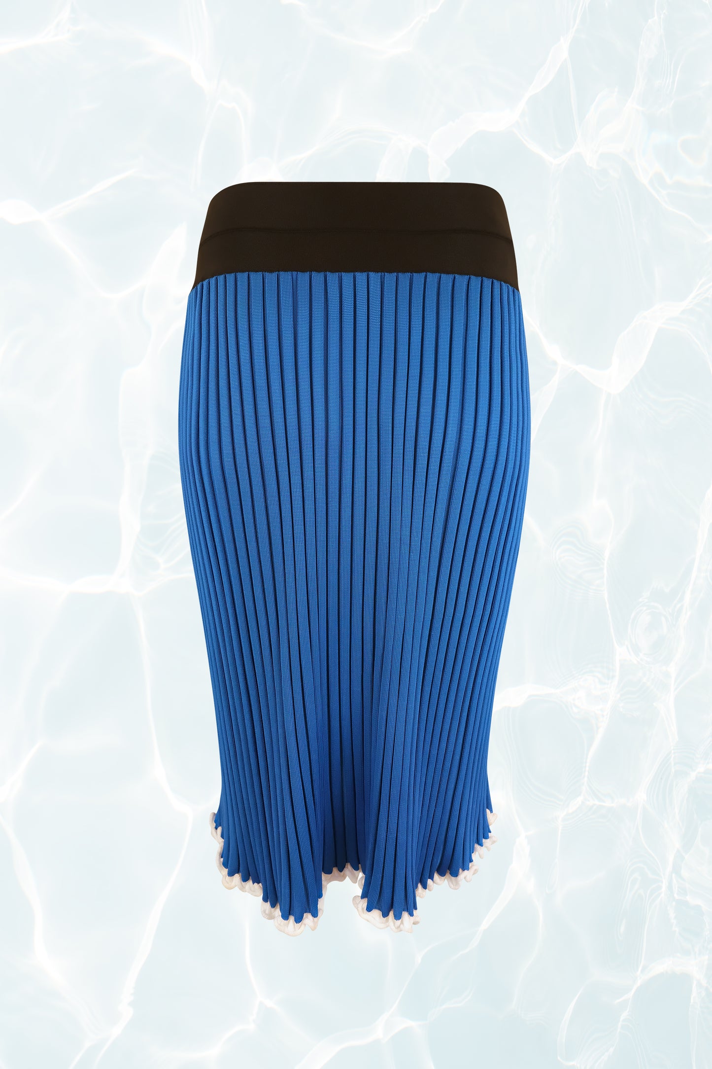 Phoebe Philo Era SS 2014 Runway Ribbed Knit Pleated Midi Skirt