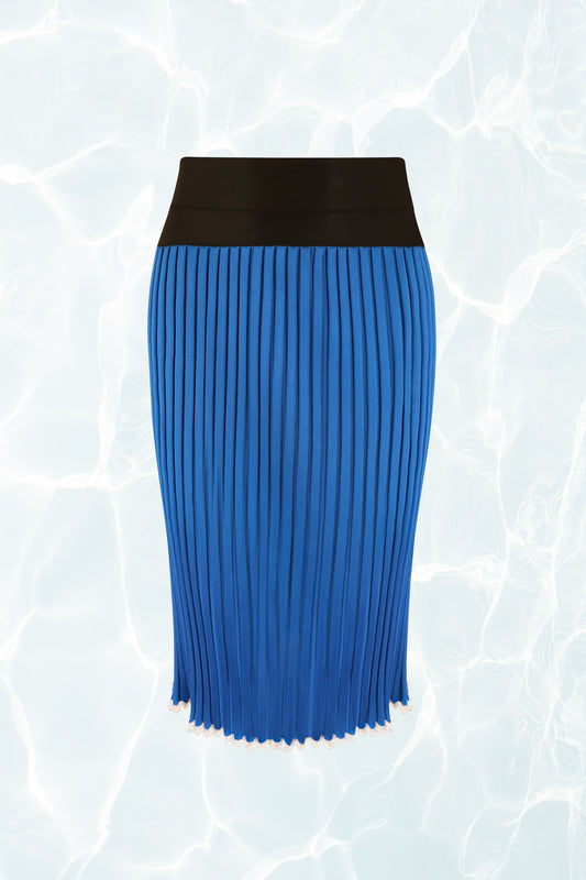 Phoebe Philo Era SS 2014 Runway Ribbed Knit Pleated Midi Skirt