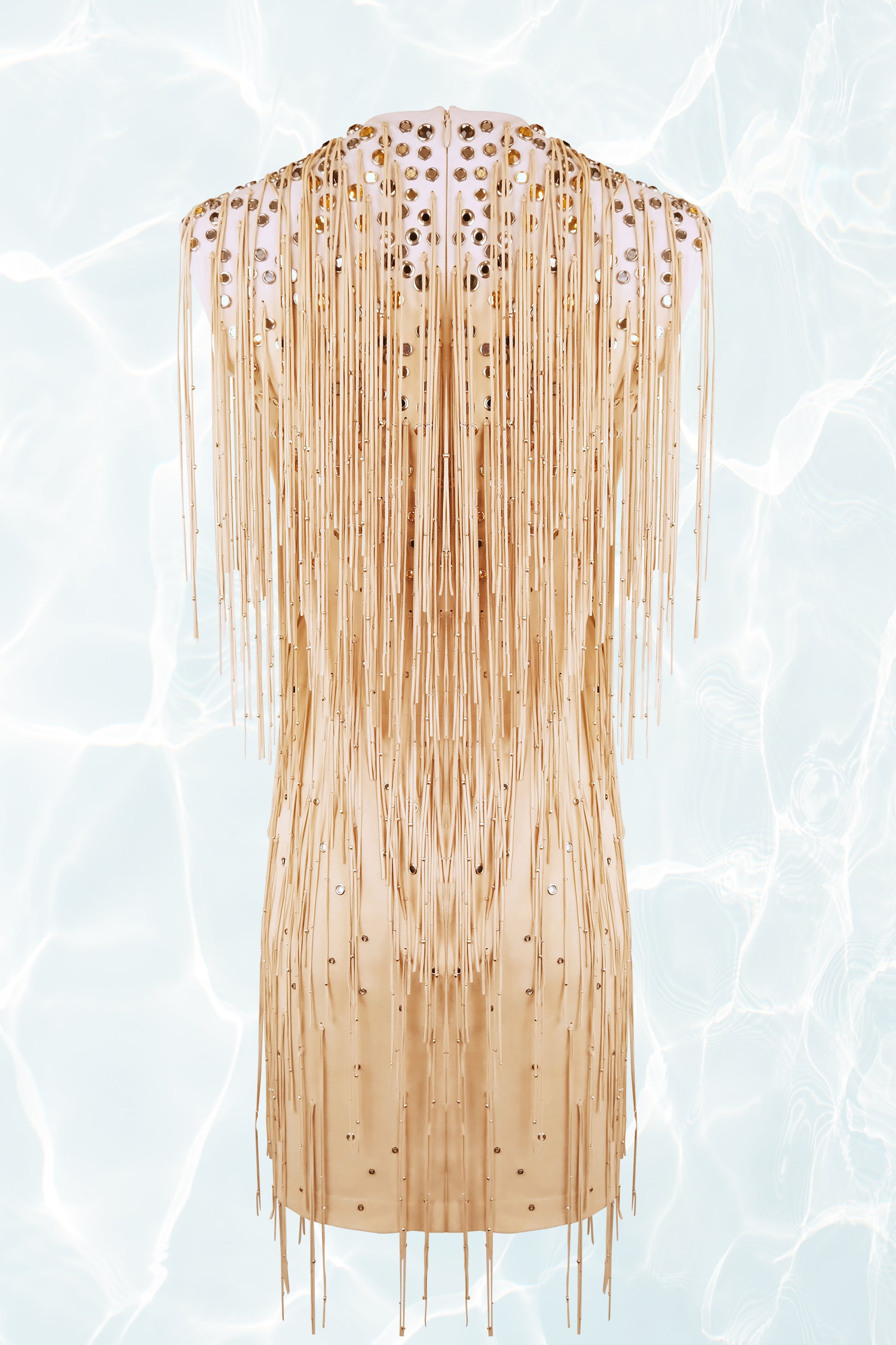 bottega gold sequin dress Mikey Madison Goes for Gold in Strapless Bottega Veneta Dress at 2025 Golden Globes