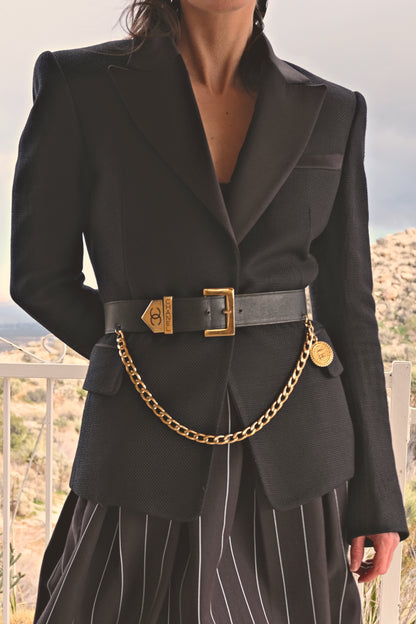 Gold Single Button Tuxedo Jacket