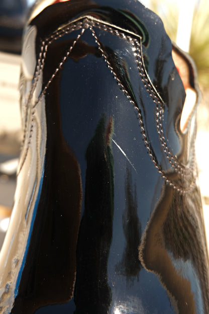 SS19 Patent Leather Santiago Decortique Ankle Boots