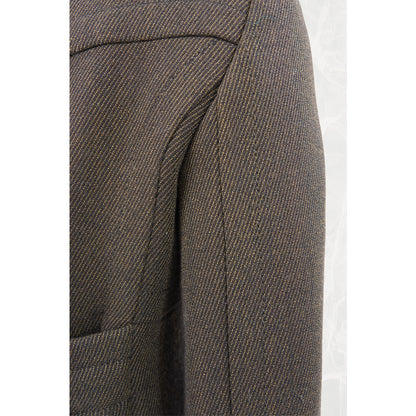 Tom Ford for Gucci FW1996 Architectural Twill Coat, Gold G Oversized Hardware