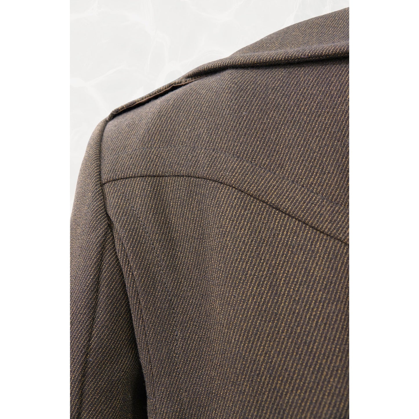 Tom Ford for Gucci FW1996 Architectural Twill Coat, Gold G Oversized Hardware