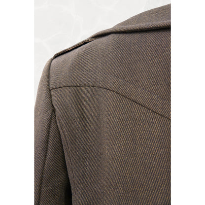 Tom Ford for Gucci FW1996 Architectural Twill Coat, Gold G Oversized Hardware