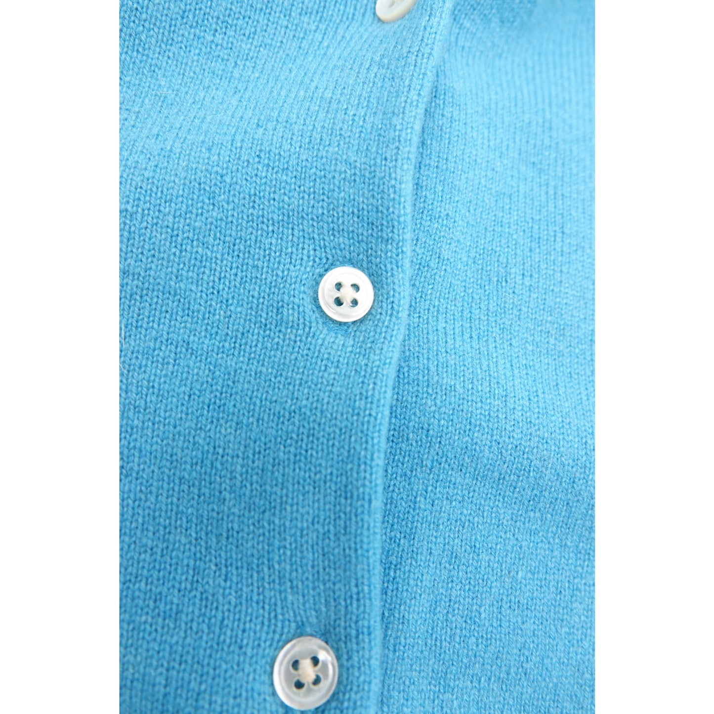 Purple Label 2000s Capri Blue Cashmere Short-Sleeve Cardigan