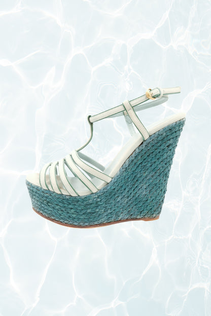 Sea Foam Green Platform Espadrille Sandals