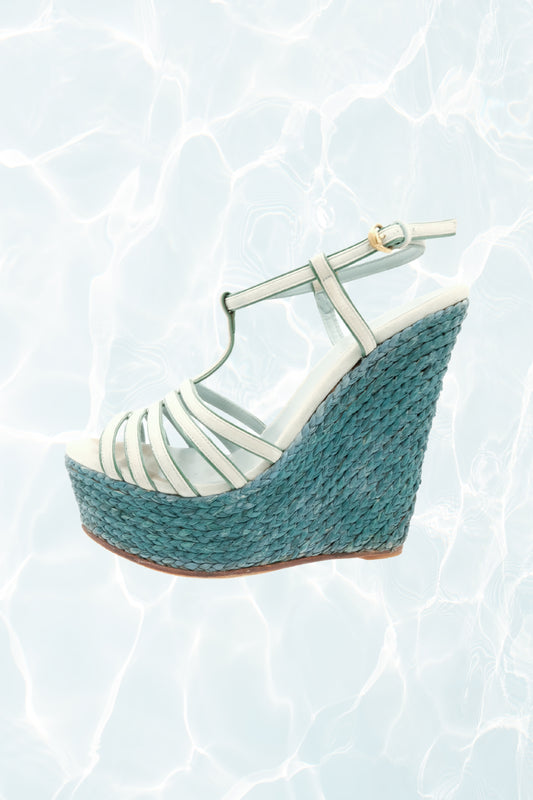 Sea Foam Green Platform Espadrille Sandals