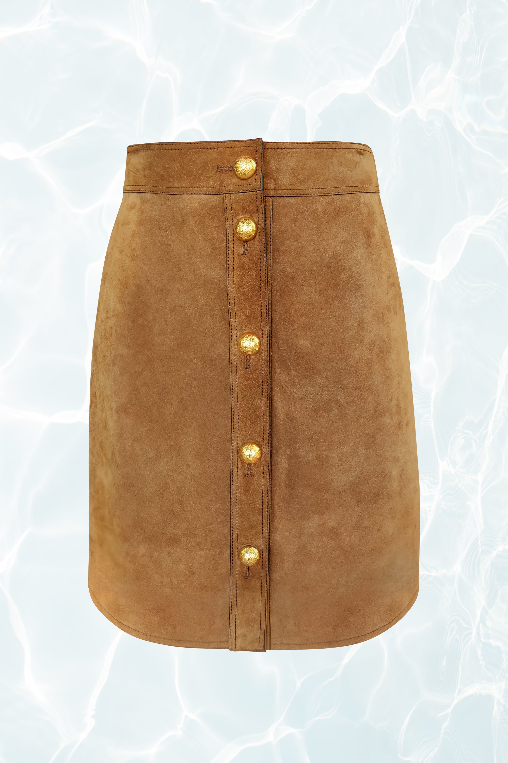 Button down gold skirt best sale