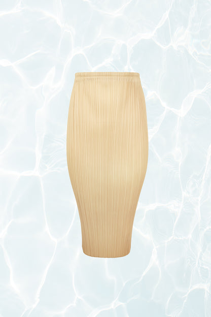 Pleats Please Beige Skirt Set