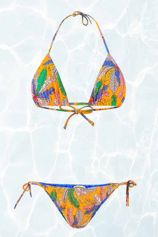 Palm Print String Bikini