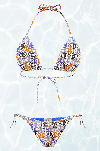 Logo Print String Bikini