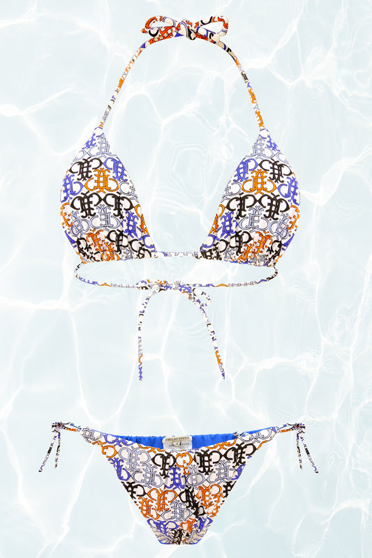 Logo Print String Bikini