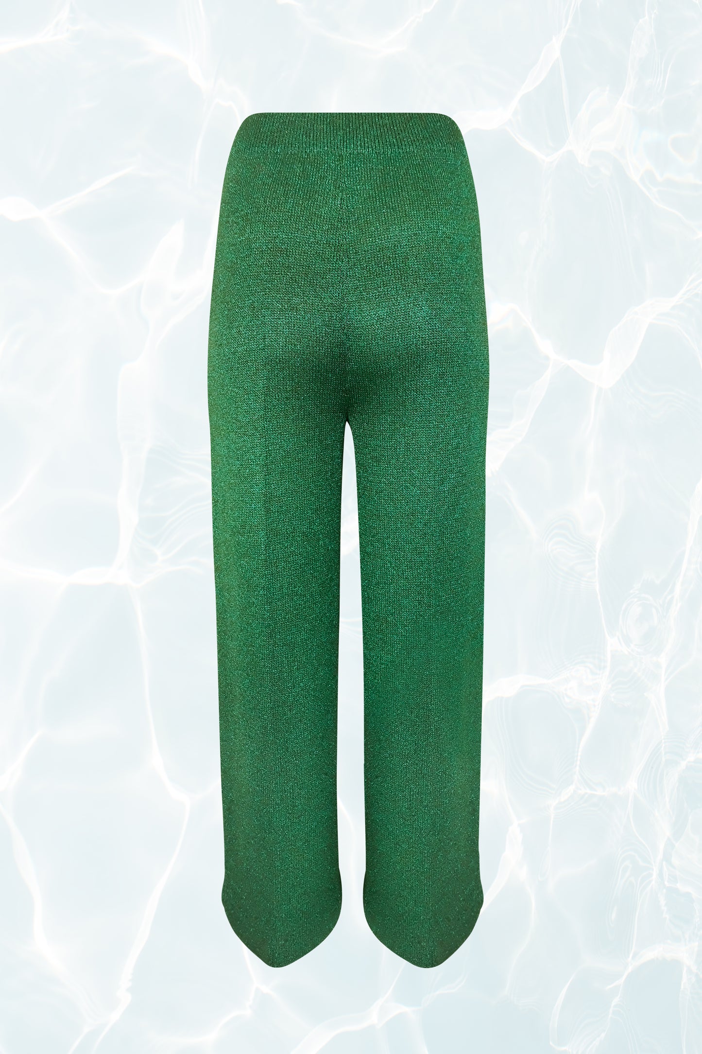 Vintage Emerald Green Metallic Knit Trousers