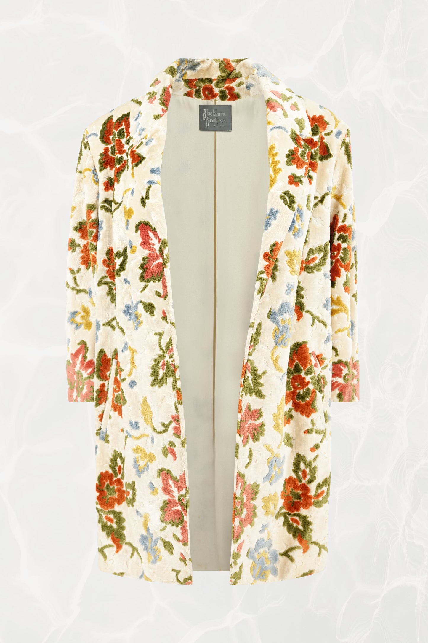 Vintage Late 1960s Floral Chenille Tapestry Coat